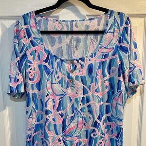 Lilly pulitzer dress large Reel Nauti
